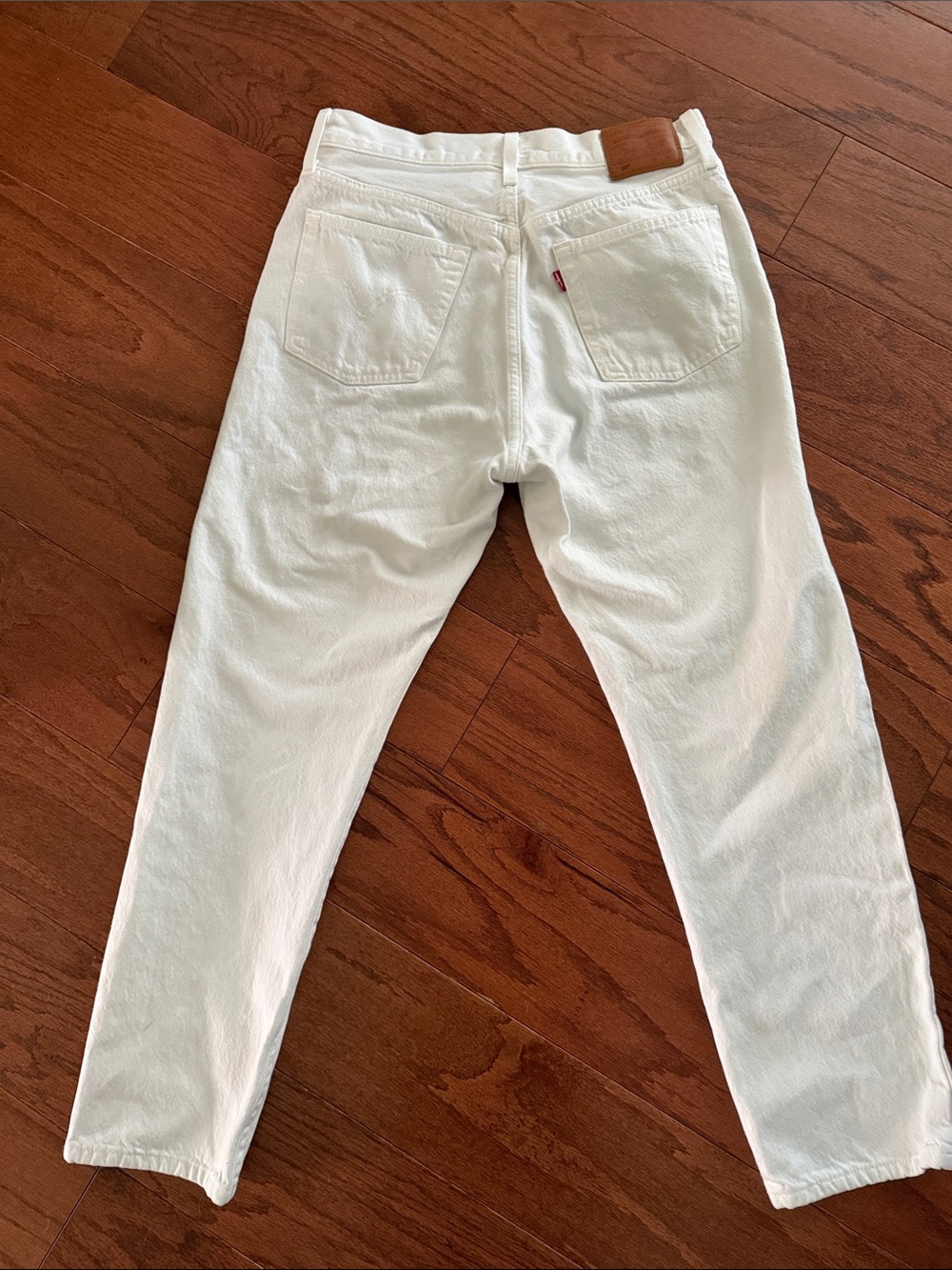 White Ankle Crop Women's Jeans - Clean Straight Fit - Picture 2 of 2